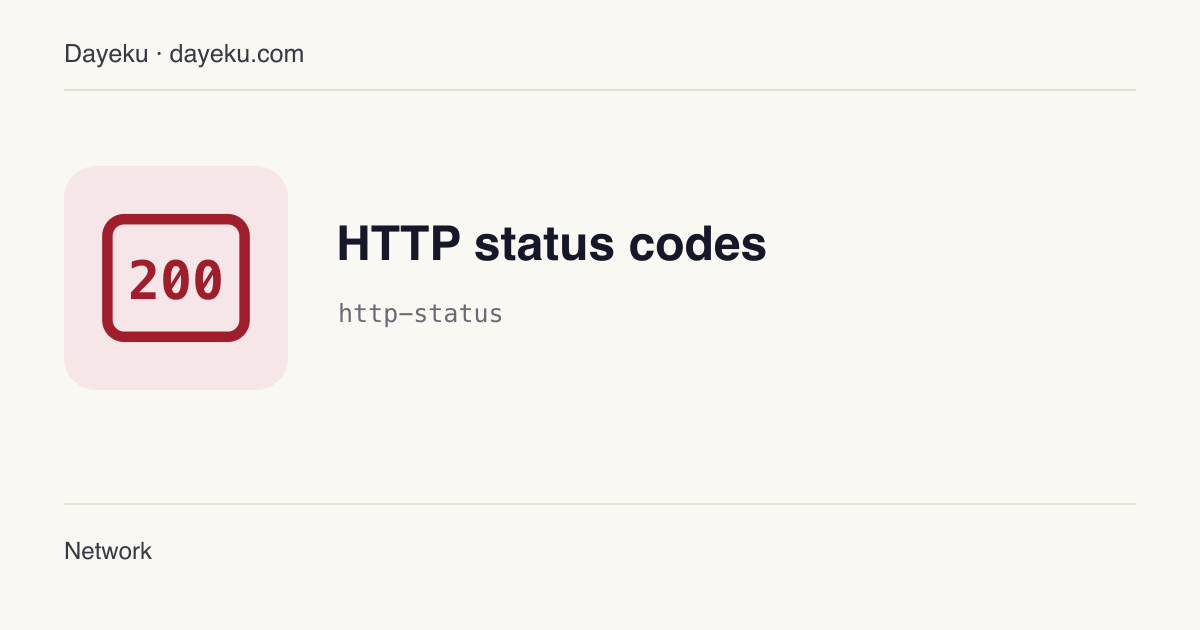 HTTP status codes · Reference of HTTP status codes (1xx–5xx)