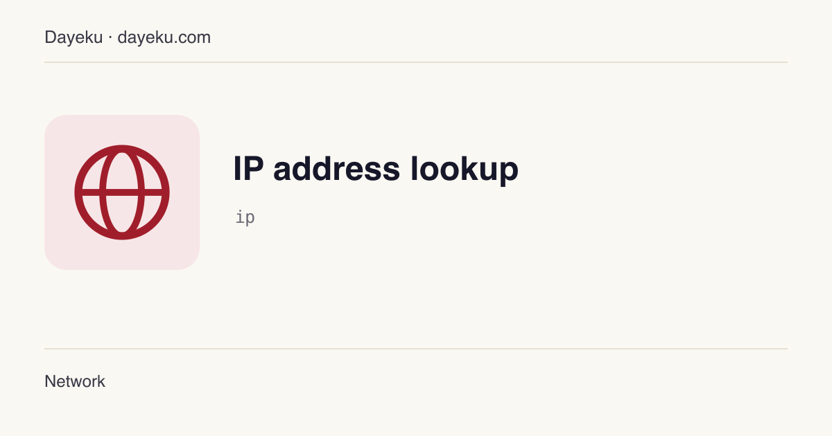 IP address lookup · Look up IPv4/IPv6 location and ISP details, address types and CIDR ranges