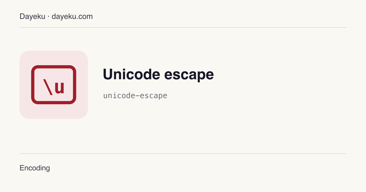 Unicode escape · Convert between text and \uXXXX escape sequences (surrogate/emoji safe)